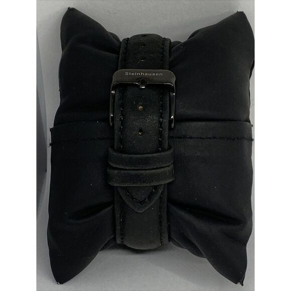 Steinhausen LW393LL-13-M009 Women Black Leather Black Dial Automatic Watch XR191 - Picture 6 of 12